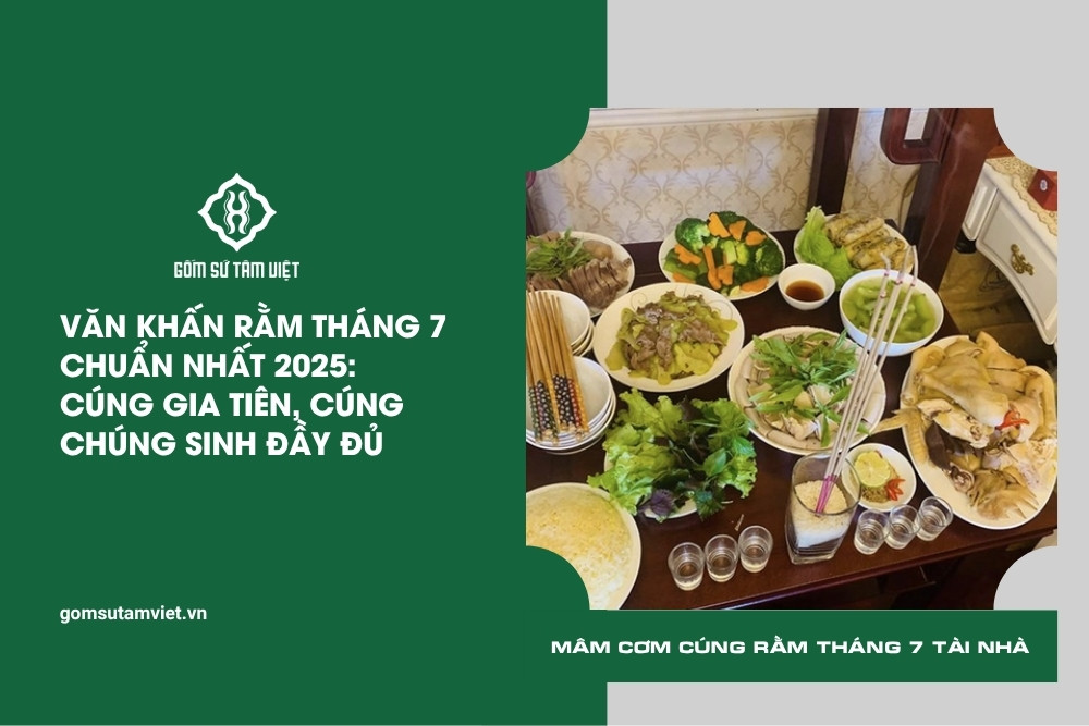 Mâm cơm cúng rằm tháng 7 tại nhà